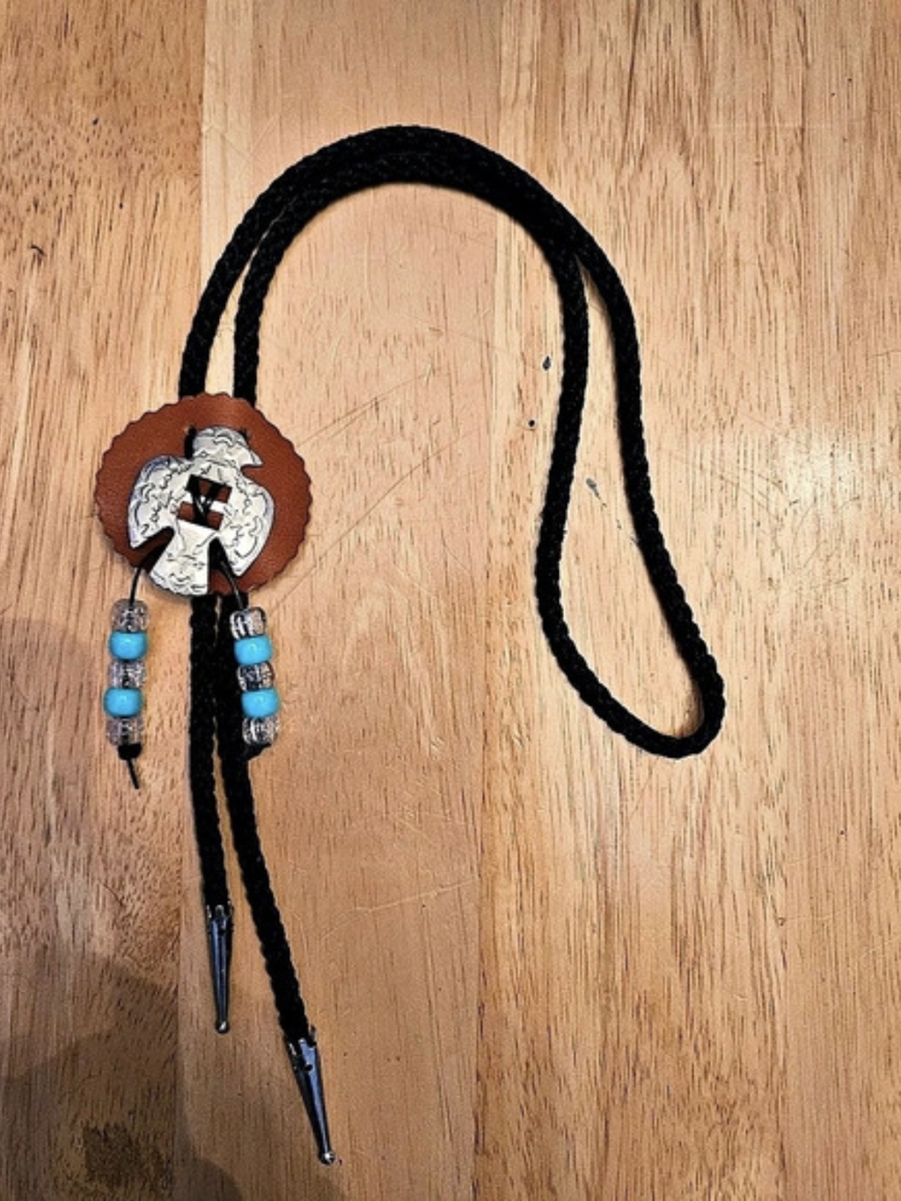 Western Bolo Tie in Black & Brown